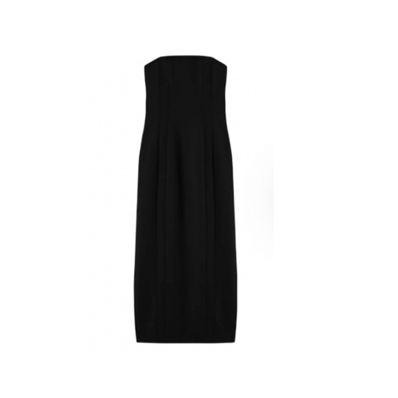 ALC Elizabeth Strapless Midi Dress in Black. - Picture 4 of 10